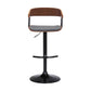 Larisa - Adjustable Walnut Wood Bar Stool