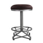 Evangeline - Stool (Set of 2) - Rustic Brown Fabric & Black Finish