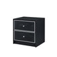 Jabir - Accent Table - Black With Silver Trim