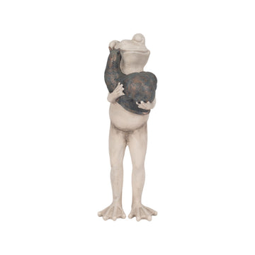 12" Frog And Snail Hug - Gray