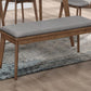 Alfredo - Upholstered Dining Bench - Gray And Natural Walnut