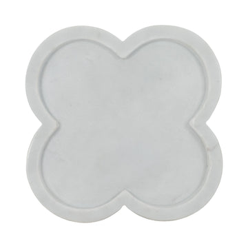 Dyer Marble Trinket Tray 8" - White