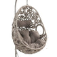 Sigar - Patio Swing Chair - Light Gray Fabric & Wicker