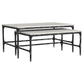 Ebby - 2 Piece Genuine Marble Top Nesting Coffee Tables - White