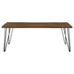 Neve - Live-Edge Dining Table With Hairpin Legs - Sheesham Gray And Gunmetal