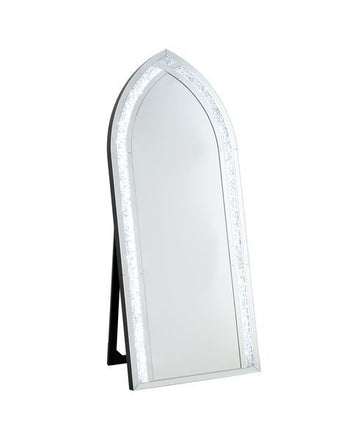 Noralie - Floor Mirror - Mirrored & Faux Diamonds