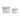 7" / 11" Leaf Applique Planters (Set of 2) - White