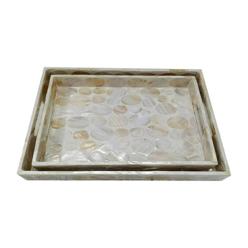 16 / 18" Rectangular Trays (Set of 2) - Natural