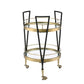 Vries - Serving Cart - Black & Gold Finish