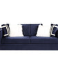 Virrux - Sofa - Blue Velvet & Gold Finish