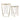 Metal Side Tables Mirror Top 20/24" (Set of 2) - Gold