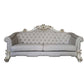 Vendom II - Sofa - Two Tone Ivory Fabric & Antique Pearl Finish