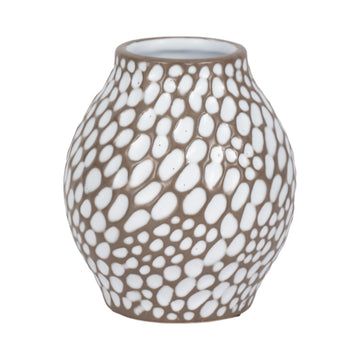 Puteri Small Ceramic Vase - Brown