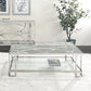 Kalan - Coffee Table - Glass & Silver