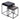 Metal Nested Square Side Tables 14 x 19" / 18 x 23" (Set of 2) - Black