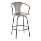 Waco - Counter Stool - Black Metal And Gray Wood.