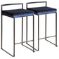 Fuji - Stackable Counter Stool With Cushion - Black Metal