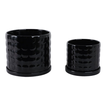 6" / 8" Bubble Planter (Set of 2) - Black