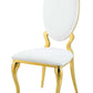 Fallon - Side Chair (Set of 2) - White PU & Mirroed Gold Finish