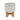 Ceramic Dotted Planter With Wood Stand 5" - Ivory