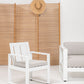 Newport - Dining Chair, No Welt - Cast Silver / White