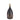 18" Arielle Medium Pyrite Stone And Glass Bottle - Black
