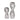 12 / 17" Celestine Sculptures (Set of 2) - Clear