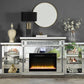 Noralie - Fireplace - Mirrored & Faux Diamonds