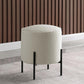 Basye - Round Upholstered Ottoman - Ivory