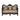 Devayne - Loveseat With 4 Pillows (Same Lv01583) - Pattern Fabric & Dark Walnut