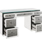 Noralie - Office Desk - Clear Glass, Mirrored & Faux Diamonds