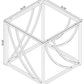 Lille - Square Glass Top Side End Table - Chrome