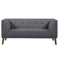 Hudson - Mid-Century Button - Tufted Loveseat