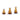 7" / 8" / 10" Veneta Art Bottles (Set of 3) - Brown
