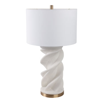 Kauna Quartz Resin Table Lamp - White