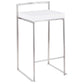 Fuji - Counter Stool Steel With Cushion - Stainless Steel