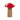 Wood 6" Toadstool Mushroom - Red