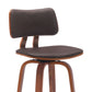 Pico - Swivel Walnut Wood Faux Leather Stool