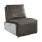 Metier - Recliner - Gray Top Grain Leather & Aluminum