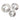 12" / 15" / 18" Leza Ring Wall Decor (Set of 3) - Silver