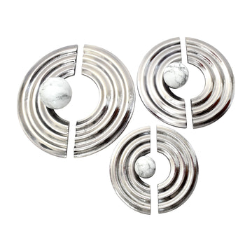 Leza Ring Wall Decor (Set of 3) - Silver