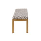 Fuji - Bench - Gold Metal And Beige Leopard Fabric