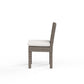 Coronado - Armless Dining Chair, With Self Welt - Canvas Flax / Dark Brown