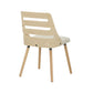 Trevi - Dining / Accent Chair - Natural Wood With Cream Fabric