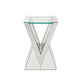 Noralie - End Table - Clear Glass, Mirrored & Faux Diamonds