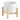 Ceramic Chevron Planter With Wood Stand 6" - White