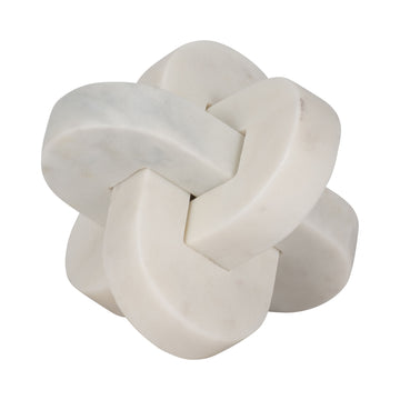 6" Liam Marble Knots - White