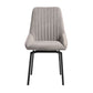 Susie - Swivel Upholstered Dining Chair (Set of 2) / Gray - Black