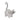 Ceramic Standing Kitty 6" - White / Black