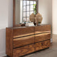 Winslow - 6-Drawer Dresser With Mirror - Smokey Walnut